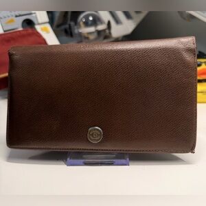 Vintage Chanel Brown Leather Wallet